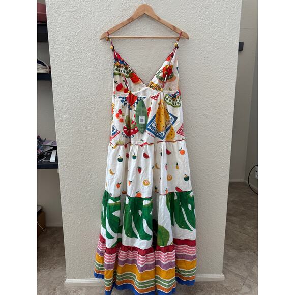 NEW NWT $285 FARM Rio Mixed Picnic Fruit Tiered Maxi Dress - Picture 7 of 10